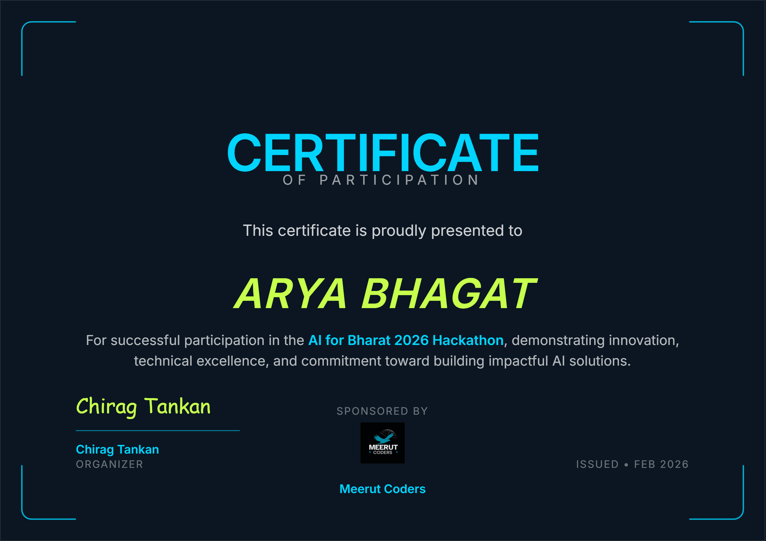 AI4Bharat Certificate